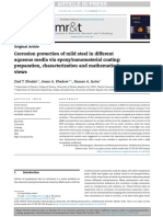 Corrosion Protection of Mild Steel in Different Aqueous Media Via Epoxy/nanomaterial Coating: Preparation, Characterization and Mathematical Views