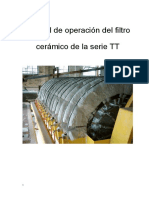 Manual de Operación Del Filtro Cerámico de La Serie TT in Word - Rev JNU
