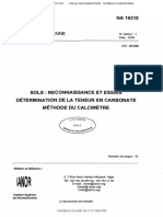 NA16210 Sols - Reconnaissances Et Essais - Détermination de La Teneur en Carbonate - Méthode Du Calcimètre