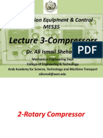 Refrigeration Equipment & Control ME535: Lecture 3-Compressors