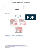 RESUMO TESTE INTERMÉDIO F. Q. 2011