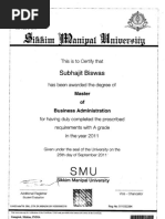 MBA - Sample Certificate | PDF