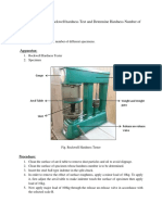 Exp # 8: To Perform Rockwell Hardness Test and Determine Hardness Number of Given Specimen
