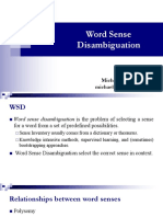 Word Sense Disambiguation: Michael Melese (PHD) Michael - Melese@Aau - Edu.Et