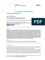 Genre-Based Analysis of American Tourism Brochure: Jing Luo, Tingyu Huang