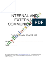 Internal and External Communication