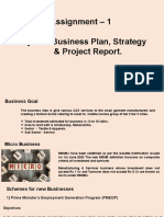 Assignment - 1 Subject - Business Plan, Strategy & Project Report