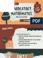 Bs in Medtech: Laboratory Mathematics
