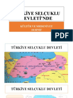 10.sinif Tarih Dersi Turkiye Selcuklu Devletinde Kultur Medeniyet Konu Ozeti