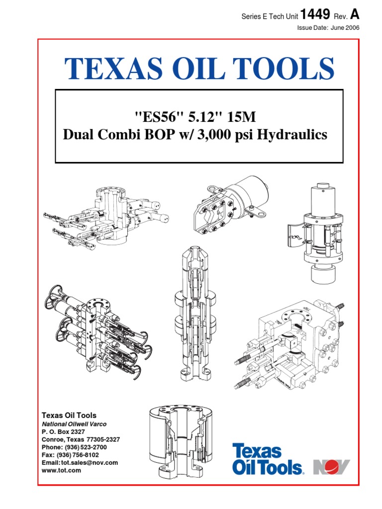 ES56 Dual Combi BOP Manual | PDF | Piston | Mechanical Engineering