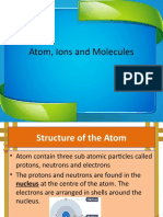 Atoms, Ions, Molecules