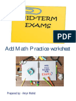 Add Math Grade X Midterm 2021 (Revision Sheet)