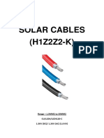 Solar Cables (H1Z2Z2-K) : Range - 1.5MM2 To 35MM2 CU/LSZH/LSZH120 C 1.5KV (DC) / 1.2KV (AC) (1.8 KV)