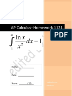 AP Calculus-Homework 1121: Name