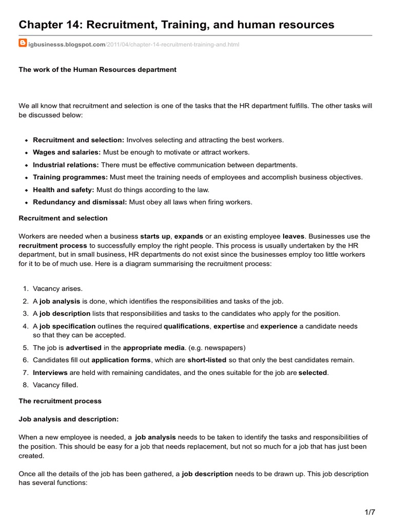 HR Recruitment & Training Guide | PDF | Recruitment | Résumé