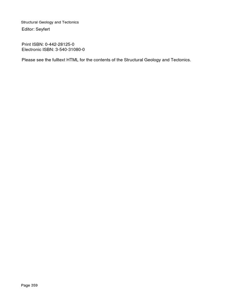 Structural Geology and Tectonics Guide | PDF