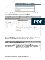 Student Achievement Objectives (SAO) Template: Teacher Information