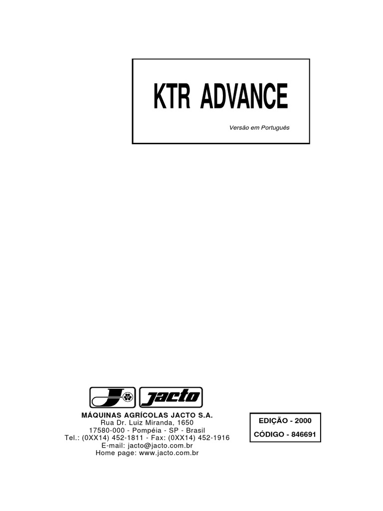 KTR Advance Edição - 2000 Código - 846691 | PDF | Parafuso | Bens ...