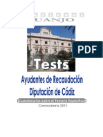Ayudantes Recaudación Diputación de Cádiz Tests DEMO
