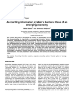 Accounting Information System 'S Barriers: Case of An Emerging Economy