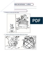 Prueba de Entrada 3 Años