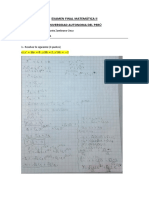 Examen Final de Matematica