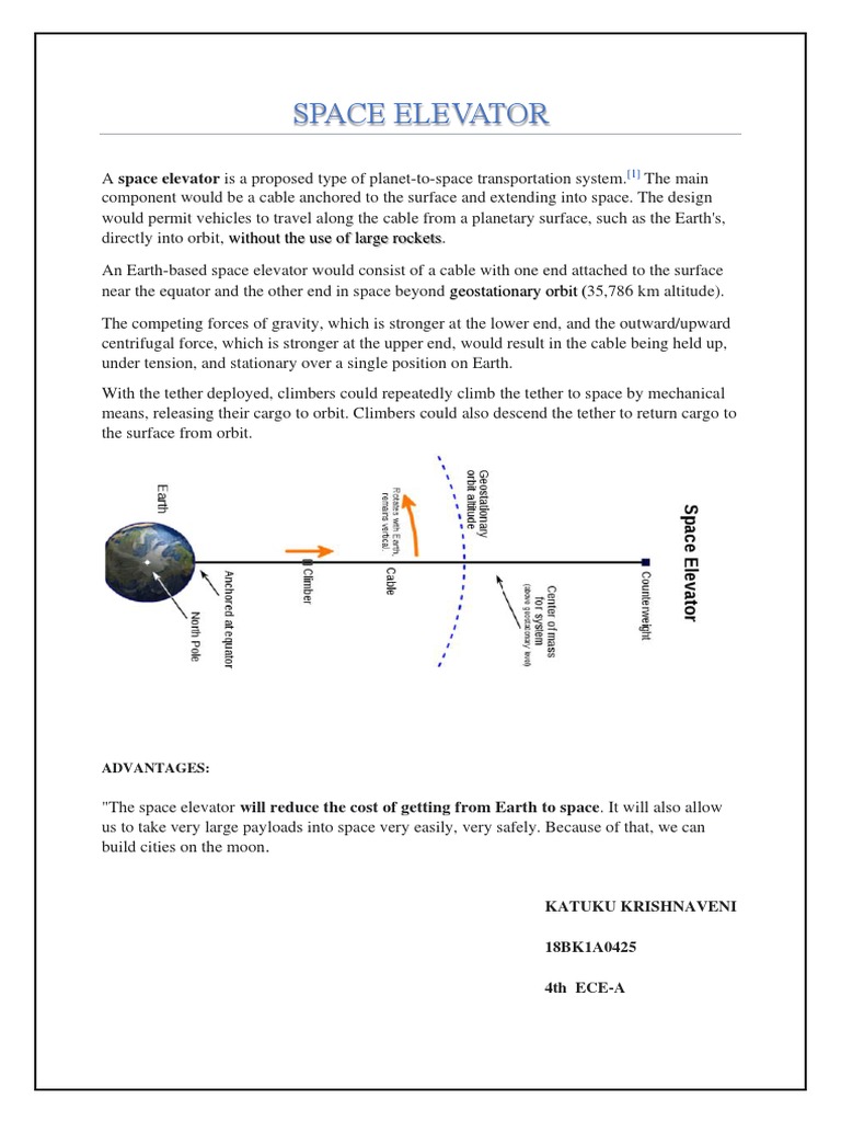Space Elevator - 425 | PDF