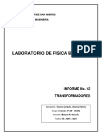 INFORME TRANSFORMADORES