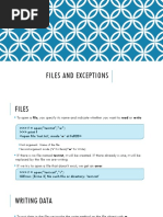 Python Programming files and exceptions