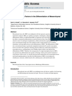 2016 Key Transcription Factors in The Differentiation of MSCs