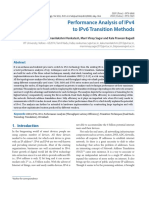 Performance Analysis of Ipv4 To Ipv6 Transition Methods