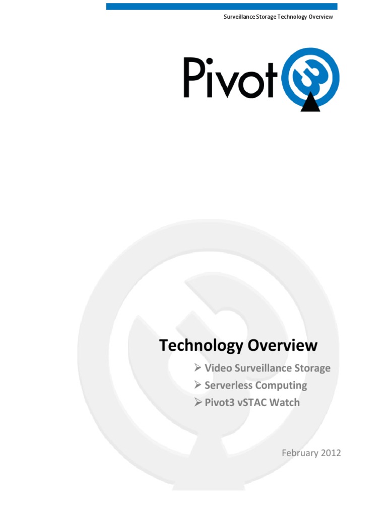 Pivot3 Surveillance Tech Overview FINAL | PDF | Hard Disk Drive ...