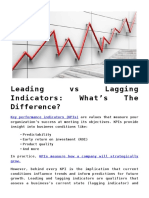 Leading Vs Lagging Indicators: What'S The Difference?: Key Performance Indicators (Kpis)