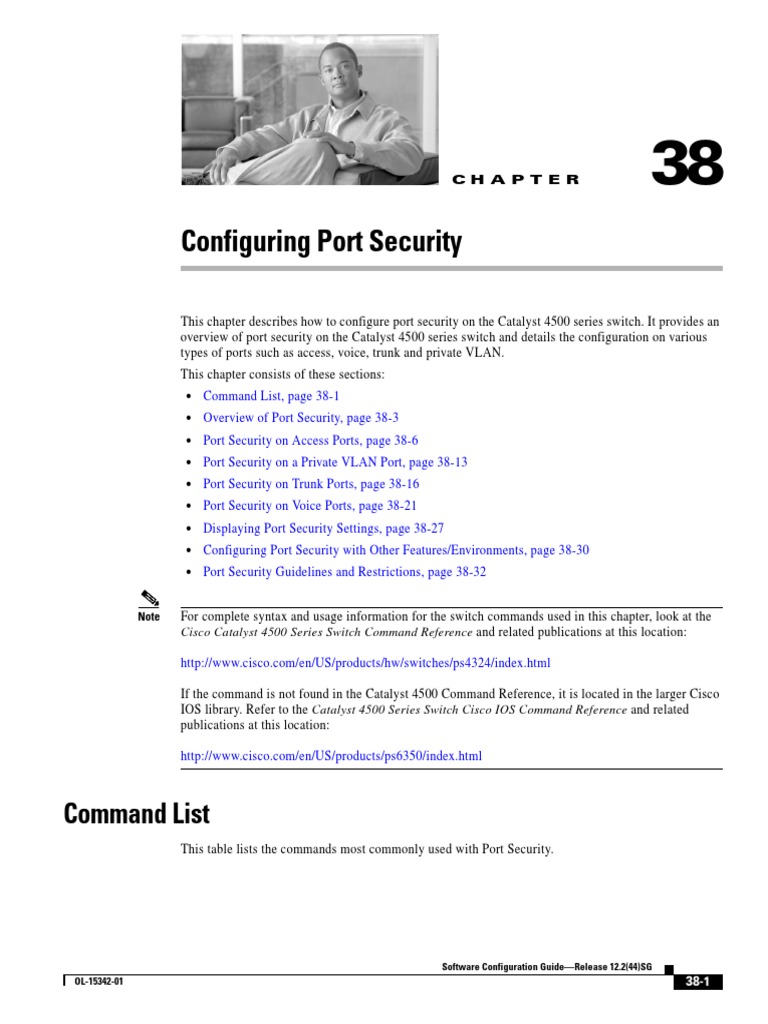 Configuring Port Security Command List PDF