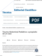 Trauma Abdominal Pediátrico A Propósito de Un Caso - Ocronos - Editorial Científico-Técnica