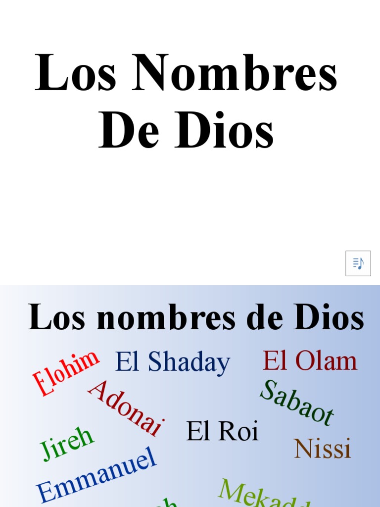 Significados de los Nombres de Dios | PDF | Mesías | Dios, image size:768x1024