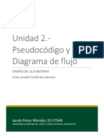 Unidad 2. - Pseudocódigo y Diagrama de Flujo
