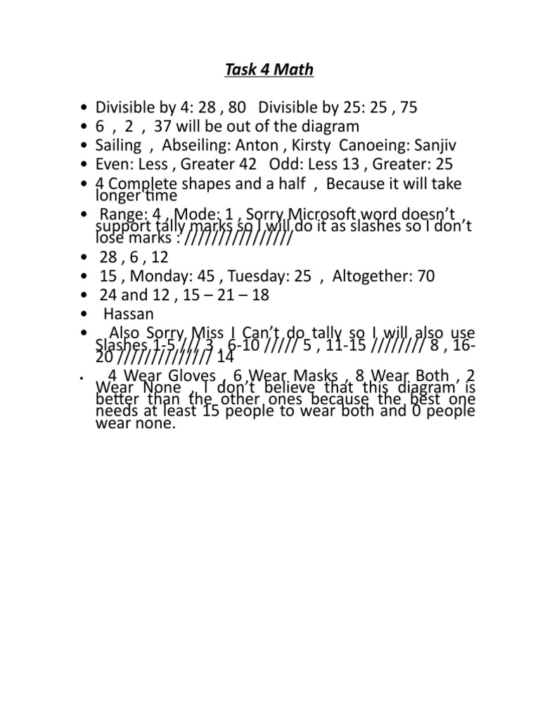 Task 4 Math | PDF | Art