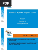 Week 4 Session 5 Greedy Methods: COMP6127 - Algorithm Design and Analysis