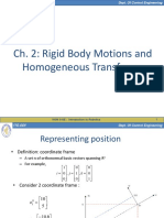 Ch. 2: Rigid Body Motions and Homogeneous Transforms: KON 318E: Introduction To Robotics 1