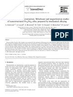 X-Ray Diffraction, Microstructure, Mo Ssbauer and Magnetization Studies of Nanostructured Fe Ni Alloy Prepared by Mechanical Alloying