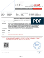 Molecular Diagnostics Department: Corona Virus (Sars-Cov-2) by PCR