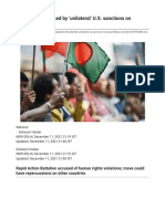 Bangladesh Shocked by Unilateral' U.S. Sanctions On Paramilitary Unit