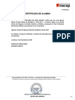 Certificado estudiante nutrición INACAP