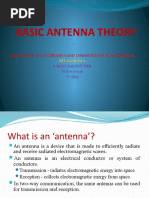 Basic Antenna Theory: Department of Electronics and Communication Engineering