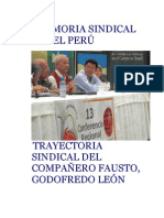 Godofredo Leon, Fausto Memoria Sindical en Perú