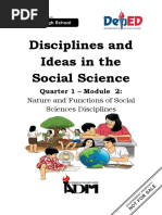 DISS - Mod2 - Nature and Functions of Social Sciences Disciplines