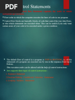 Java Control Statements PPT