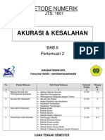 Numerik-2 - Akurasi Kesalahan