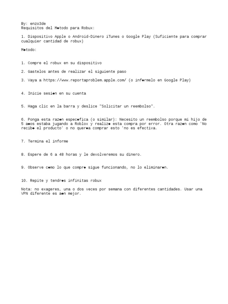 Metodo Robux 1 | PDF